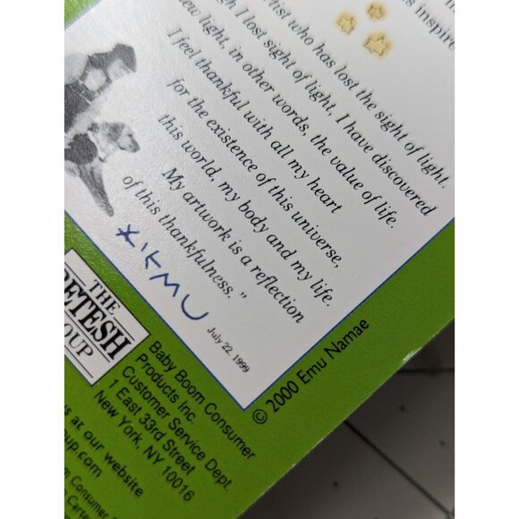 Carters Cuddle Pillow Yellow Dog Plush Emu Namae 24 Inch 2000 Stuffed Animal Toy - Picture 10 of 10